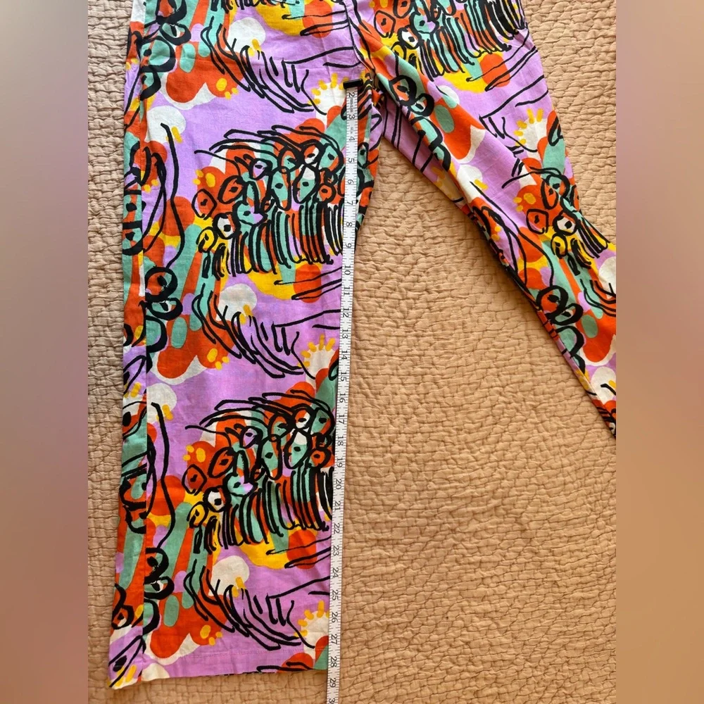 Nooworks Colorful Abstract Pants, Medium, Like New! Made in USA - Picture 5 of 7
